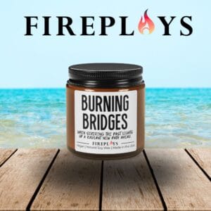 Burning Bridges - moving on candle