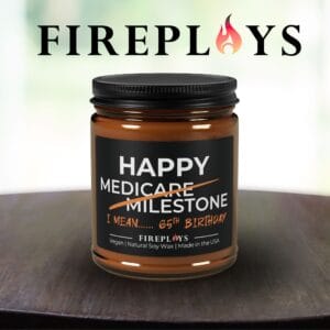 65 years old Medicare Milestone Candle
